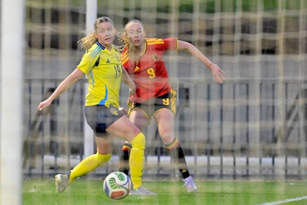Red Flames v Sweden - Women U23 International Friendly, Länderspiel, Nationalmannschaft TUBEKE, BELGIUM - MARCH 02 : Nierynck Gaelle of Belgium during the Friendly game between Belgian Flames and the Sweden national team, Nationalteam on March 2, 2026 in Tubeke, Belgium, 02 03 2026 Tubeke Belgium  Copyright: xSesx