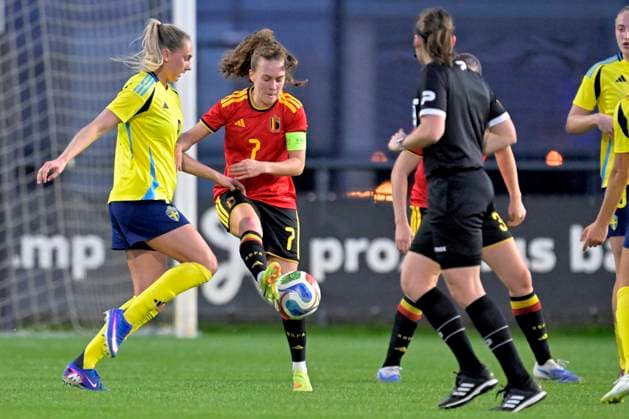 Red Flames v Sweden - Women U23 International Friendly, Länderspiel, Nationalmannschaft TUBEKE, BELGIUM - MARCH 02 : Bosteels Alixe of Belgium during the Friendly game between Belgian Flames and the Sweden national team, Nationalteam on March 2, 2026 in Tubeke, Belgium, 02 03 2026 Tubeke Belgium  Copyright: xSesx