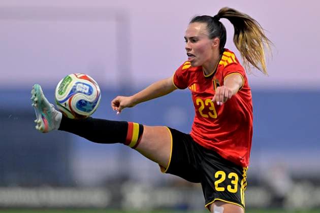 Red Flames v Sweden - Women U23 International Friendly, Länderspiel, Nationalmannschaft TUBEKE, BELGIUM - MARCH 02 : Nierynck Gaelle of Belgium during the Friendly game between Belgian Flames and the Sweden national team, Nationalteam on March 2, 2026 in Tubeke, Belgium, 02 03 2026 Tubeke Belgium  Copyright: xSesx