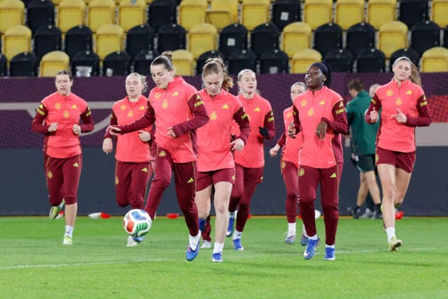 02 03 2026, xgrfx, Soccer World Cup Qualification , Germany Women Press Conference, Final Training v l Carlotta Wamser German Women National Team DFL DFB REGULATIONS PROHIBIT ANY USE OF PHOTOGRAPHS as IMAGE SEQUENCES and or QUASI VIDEO Dresden