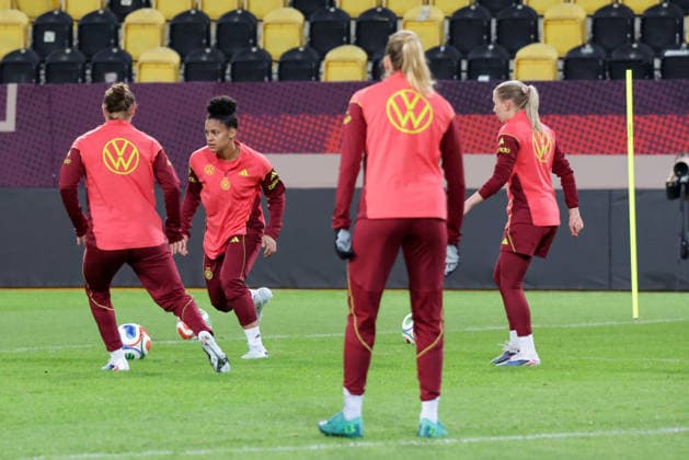 02 03 2026, xgrfx, Football World Cup Qualification , Germany Women Press Conference, Final Training v l Shekiera Martinez German Womens National Team DFL DFB REGULATIONS PROHIBIT ANY USE OF PHOTOGRAPHS as IMAGE SEQUENCES and or QUASI VIDEO Dresden