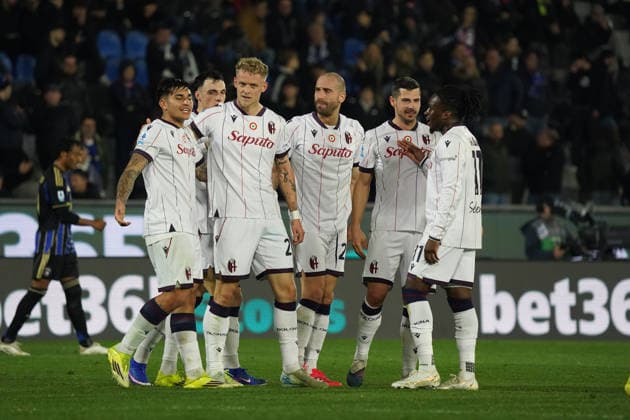 Bologna s Jens Odgard Makes a score. 0-1...During the Serie A soccer match between Pisa and Bologna at the Cetilar Arena Romeo Anconetani Stadium in Pisa; Center West Italy; monday March 02; 2026 ; Soccer  Copyright: x AlessandroxLaxRoccax