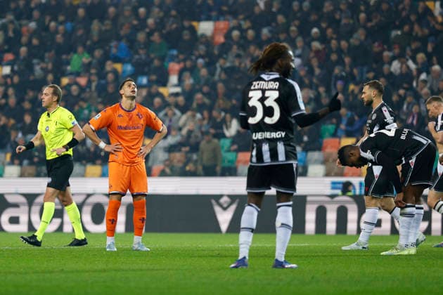 March 2, 2026, Udine, Italy, Italy: FiorentinaÃ¢â‚¬â ¢s Rolando Mandragora disappointment during the Italian Serie A Enilive match between Udinese Calcio vs ACF Fiorentina at the Bluenergy Stadium in Udinese, Italy, 02 March 2026. Udine Italy - ZUMAr199 20260302_zsp_r199_018 Copyright: xMattiaxRadonix