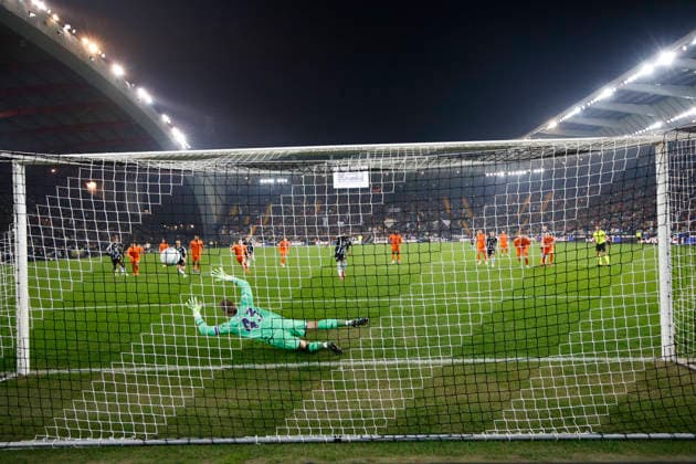March 2, 2026, Udine, Italy, Italy: UdineseÃ¢â‚¬â ¢s Keinan Davis scores a goal during the Italian Serie A Enilive match between Udinese Calcio vs ACF Fiorentina at the Bluenergy Stadium in Udinese, Italy, 02 March 2026. Udine Italy - ZUMAr199 20260302_zsp_r199_022 Copyright: xMattiaxRadonix