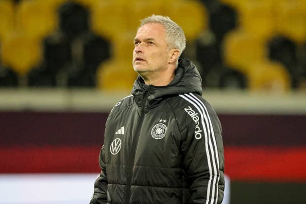Dresden, Germany 02 March 2026 Preparation for the womens World Cup qualifier Germany vs Slovenia Final training in Dresden In the picture national coach Christian Wück Wueck Germany Copyright: HMBxMedia MadeleinexFantini
