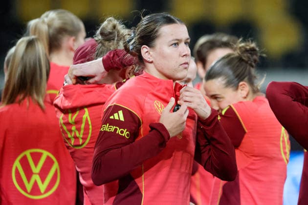 Dresden, Germany 02 March 2026 Preparation for the womens World Cup qualifier Germany vs Slovenia Final training in Dresden In the picture Larissa Mühlhaus Muehlhaus Germany Copyright: HMBxMedia MadeleinexFantini
