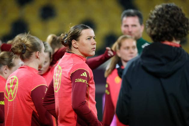 Dresden, Germany 02 March 2026 Preparation for the womens World Cup qualifier Germany vs Slovenia Final training in Dresden In the picture Larissa Mühlhaus Muehlhaus Germany Copyright: HMBxMedia MadeleinexFantini