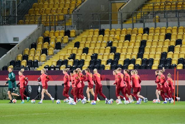 Dresden, Germany 02 March 2026 Preparation for the womens World Cup qualifier Germany vs Slovenia Final training in Dresden In the picture The players of the German womens national soccer team at the final training session in Dresden Copyright: HMBxMedia MadeleinexFantini