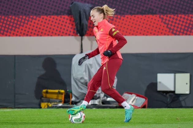 02 03 2026, xgrfx, Soccer World Cup Qualification , Germany Women Press Conference, Final Training v l Laura Freigang German Women National Team DFL DFB REGULATIONS PROHIBIT ANY USE OF PHOTOGRAPHS as IMAGE SEQUENCES and or QUASI VIDEO Dresden