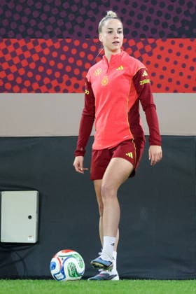 Dresden, Germany 02 March 2026 Preparation for the Womens World Cup qualifier Germany vs Slovenia Final training in Dresden Pictured Giulia Gwinn Germany Copyright: HMBxMedia MadeleinexFantini
