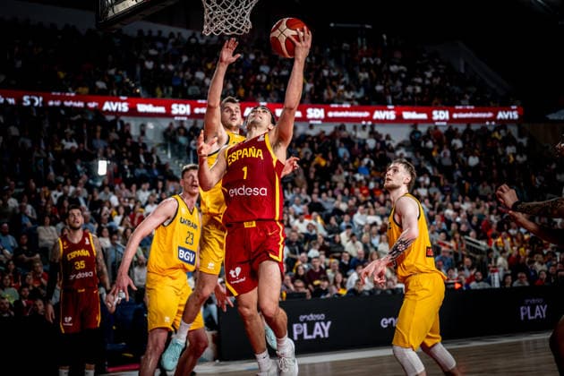 1 Alvaro Cardenas, ESP x UKR - FIBA Basketball World Cup European Qualifiers, First Round Group A - Palacio de los deportes de Oviedo, Spain (ESP) - 02, March 2026 Copyright: xSandyxGhoraryebx