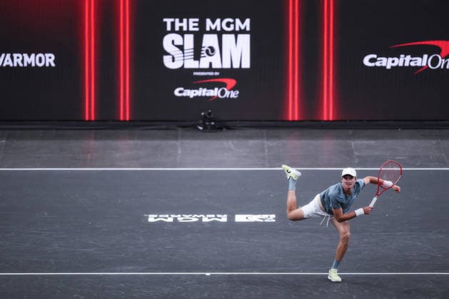 March 2, 2026, Las Vegas, Nevada, USA: JOAO FONSECA (in picture) has been crowned as the MGM Slam champion after taking down REILLY OPELKA 10-6, 7-10, 10-5 in a hotly contested final during MGM Slam event at the T-Mobile Arena in Las Vegas. Las Vegas USA - ZUMAo117 20260302_zsp_o117_018 Copyright: xMikaelxOnax