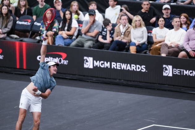 March 2, 2026, Las Vegas, Nevada, USA: JOAO FONSECA (in picture) has been crowned as the MGM Slam champion after taking down REILLY OPELKA 10-6, 7-10, 10-5 in a hotly contested final during MGM Slam event at the T-Mobile Arena in Las Vegas. Las Vegas USA - ZUMAo117 20260302_zsp_o117_021 Copyright: xMikaelxOnax