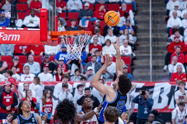 March 2, 2026, Raleigh, North Carolina, USA: Duke Blue Devils forward CAMERON BOOZER (12) drives to the basket and goes up for a layup during the second half of the NCAA, College League, USA ACC menÃ¢â‚¬â ¢s basketball game between the Duke Blue Devils and the NC State Wolfpack at the Lenovo Center in Raleigh, North Carolina. Raleigh USA - ZUMAa220 20260302_znp_a220_072 Copyright: xIsraelxAntax