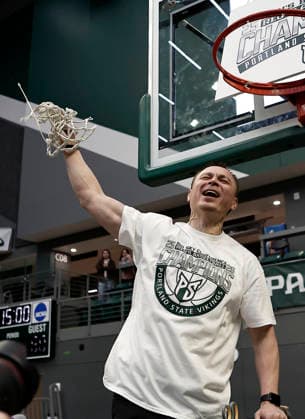 NCAA, College League, USA Men s Basketball 2026: Portland State Vs Weber State MAR 02 March 02, 2026: Portland State head coach Jase Coburn cuts the nets after his Vikings win the Big Sky Championship after their 84-60 victory over the Weber State Wildcats at the Stott Center, Portland, OR. Larry C. Lawson CSM (Cal Media via AP Images) (Credit Image: Â Larry C. Lawson Cal Sport Media) Portland Or USA EDITORIAL USE ONLY Copyright: xx ZUMA-20260302_zma_c04_001.jpg LarryxC.xLawsonx csmphotothree477114