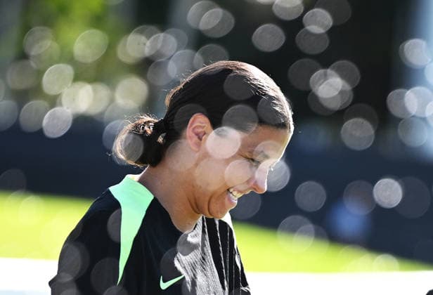 SOCCER MATILDAS TRAINING, Sam Kerr during a Matildas training session at Pizzey Park in the Gold Coast, Tuesday, March 3, 2026. ( NO ARCHIVING GOLD COAST QUEENSLAND AUSTRALIA  Copyright: xDAVExHUNTx 20260303128360729882
