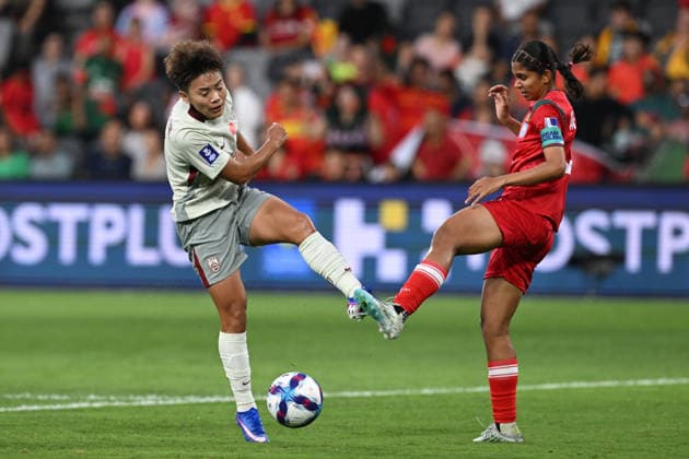 SOCCER ASIAN CUP CHINA BANGLADESH, Wang Shuang of China and Afeida Khandaker of Bangladesh during the AFC Women™s Asian Cup Group B match between China and Bangladesh at CommBank Stadium in Sydney, Tuesday, March 3, 2026. ( NO ARCHIVING, EDITORIAL USE ONLY SYDNEY NEW SOUTH WALES AUSTRALIA  Copyright: xDEANxLEWINSx 20260303182699505416