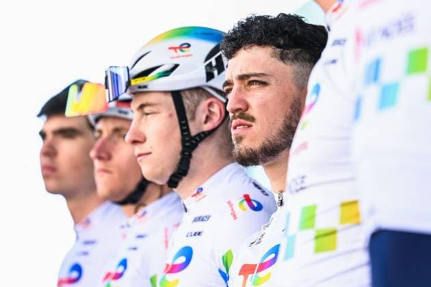 French Jason Tesson of Team TotalEnergies pictured at the start of the Ename Samyn Classic one day cycling race, 203,8km from Quaregnon to Dour on Tuesday 03 March 2026. MAARTENxSTRAETEMANS  x166318190x
