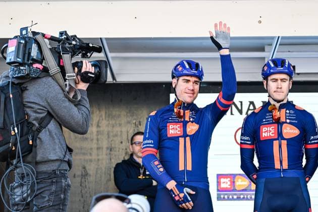 Dutch Fabio Jakobsen of Team Picnic PostNL pictured at the start of the Ename Samyn Classic one day cycling race, 203,8km from Quaregnon to Dour on Tuesday 03 March 2026. MAARTENxSTRAETEMANS  x166318687x