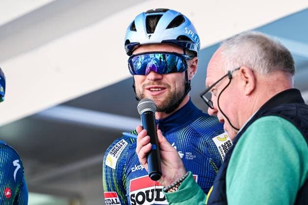 Belgian Laurenz Rex of Soudal Quick-Step pictured at the start of the Ename Samyn Classic one day cycling race, 203,8km from Quaregnon to Dour on Tuesday 03 March 2026. MAARTENxSTRAETEMANS  x166319846x