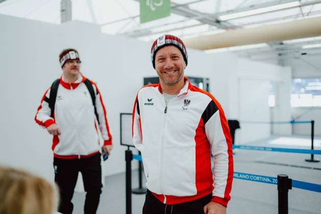 PARALYMPICS - Winter Paralympics Milano Cortina 2026 CORTINA D AMPEZZO,ITALY,03.MAR.26 - PARALYMPICS - Paralympic Winter games, Winterspiele,Spiele, Summer games Milano Cortina 2026, preview. Image shows Markus Schmidhofer (AUT) and Oliver Dreier (AUT).  GEPAxpictures xAlexanderxSolc