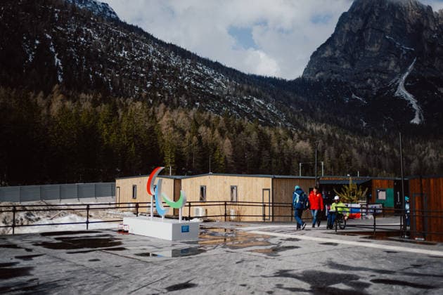 PARALYMPICS - Winter Paralympics Milano Cortina 2026 CORTINA D AMPEZZO,ITALY,03.MAR.26 - PARALYMPICS - Paralympic Winter games, Winterspiele,Spiele, Summer games Milano Cortina 2026, preview. Image shows an overview of the Village.  GEPAxpictures xAlexanderxSolc