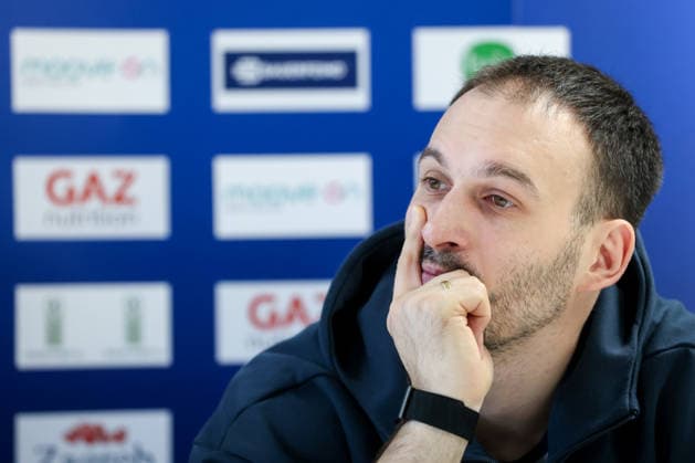 HC Zagreb press conference, PK, Pressekonferenz EHF Champions League 2025 2026 Player of HC Zagreb Igor Karacic speaks on a press conference at Tresnjevka Sports Hall on March 3, 2026. in Zagreb, Croatia ahead of the EHF Champions League match between HC Zagreb and Orlen Wisla Plock.  IgorxKralj PIXSELL