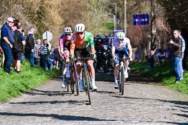 French Lucas Beneteau of St Michel-Preference Home-Auber93 pictured in action during the Ename Samyn Classic one day cycling race, 203,8km from Quaregnon to Dour on Tuesday 03 March 2026. MAARTENxSTRAETEMANS  x166327379x