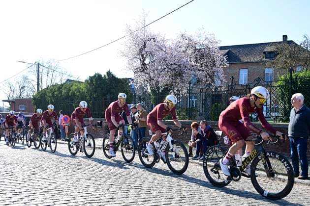 Ename Grand Prix Le Samyn 2026 Cycling Race DOUR, BELGIUM - MARCH 03 : Boardman Samuel (USA) of Modern Adventure Pro Cycling, Mcdonald Brody (USA) of Modern Adventure Pro Cycling during the 58th edition of Ename Grand Prix Le Samyn an UCI Class 1.1 one day cycling road race for Men Elite of km with start in Quaregnon and finish in Dour on March 3, 2026 in Dour, Belgium, 03 03 2026 ( Motordriver Kenny Verfaillie - Dour Belgium  Copyright: xJanxDexMeuleneirx
