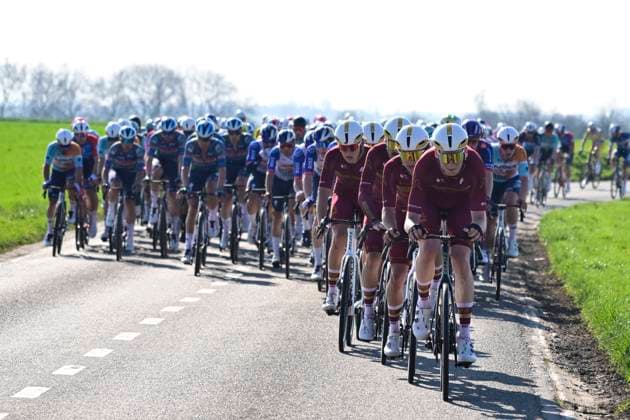 Ename Grand Prix Le Samyn 2026 Cycling Race DOUR, BELGIUM - MARCH 03 : riders of Modern Adventure Pro Cycling leading the peloton during the 58th edition of Ename Grand Prix Le Samyn an UCI Class 1.1 one day cycling road race for Men Elite of km with start in Quaregnon and finish in Dour on March 3, 2026 in Dour, Belgium, 03 03 2026 ( Motordriver Kenny Verfaillie - Dour Belgium  Copyright: xJanxDexMeuleneirx