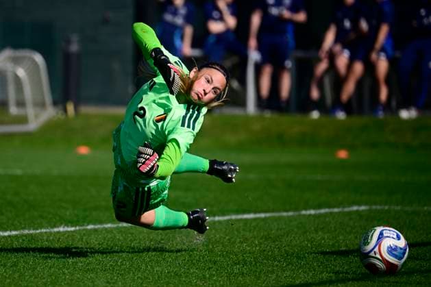 Belgium v Scotland - Women s U19 International Friendly, Länderspiel, Nationalmannschaft TUBIZE, BELGIUM - MARCH 03 : Van De Poel Alyssa of Belgium in action during an International Women s U19 match between Belgium and Scotland on March 3, 2026 in Tubize, Belgium, 03 03 2026 Tubize Belgium  Copyright: xPeterxDexVoechtx