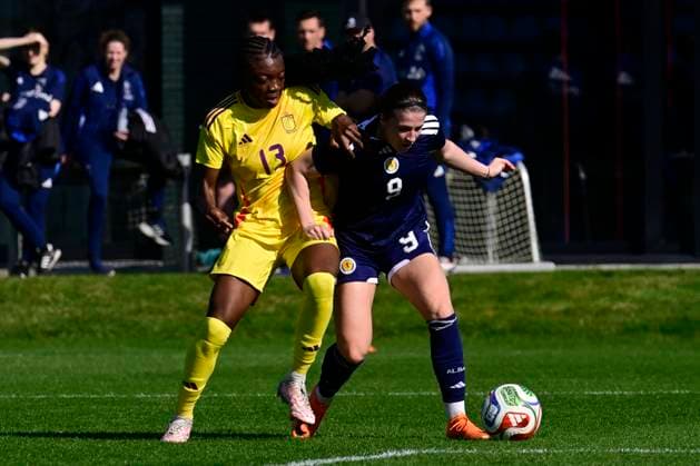 Football, Women, U19, Test match, Belgium - Scotland
