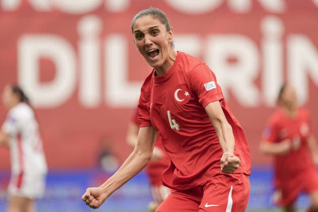 Turkiye v Malta - FIFA Women’s World Cup 2027 European Qualifiers ISTANBUL, TURKIYE - MARCH 03: Eda Karatas of Turkiye celebrates after scoring during the FIFA Women’s World Cup 2027 European Qualifiers League B Group 2 match between Turkiye and Malta at Pendik Stadium in Istanbul, Turkiye, on March 03, 2026. Arife Karakum Anadolu Istanbul Turkey. Editorial use only. Please get in touch for any other usage.  Copyright: x2026xAnadoluxArifexKarakumx
