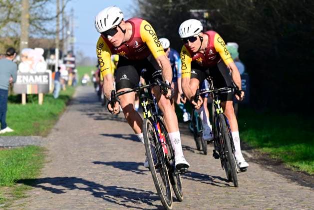 Ename Grand Prix Le Samyn 2026 Cycling Race DOUR, BELGIUM - MARCH 03 : riders of team Cofidis during the 58th edition of Ename Grand Prix Le Samyn an UCI Class 1.1 one day cycling road race for Men Elite of km with start in Quaregnon and finish in Dour on March 3, 2026 in Dour, Belgium, 03 03 2026 ( Motordriver Kenny Verfaillie - Dour Belgium  Copyright: xJanxDexMeuleneirx