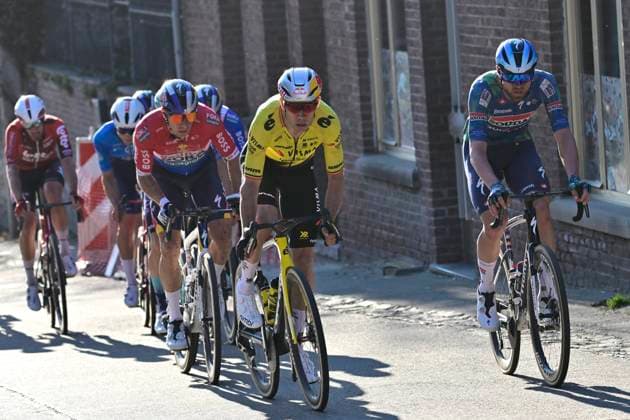 Ename Grand Prix Le Samyn 2026 Cycling Race DOUR, BELGIUM - MARCH 03 : Van Aert Wout (BEL) of Team Visma I Lease a Bike during the 58th edition of Ename Grand Prix Le Samyn an UCI Class 1.1 one day cycling road race for Men Elite of km with start in Quaregnon and finish in Dour on March 3, 2026 in Dour, Belgium, 03 03 2026 ( Motordriver Kenny Verfaillie - Dour Belgium  Copyright: xJanxDexMeuleneirx