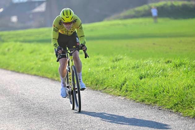 Ename Grand Prix Le Samyn 2026 Cycling Race DOUR, BELGIUM - MARCH 03 : Hagenes Per Strand (NOR) of Team Visma I Lease a Bike during the 58th edition of Ename Grand Prix Le Samyn an UCI Class 1.1 one day cycling road race for Men Elite of km with start in Quaregnon and finish in Dour on March 3, 2026 in Dour, Belgium, 03 03 2026 ( Motordriver Kenny Verfaillie - Dour Belgium  Copyright: xJanxDexMeuleneirx