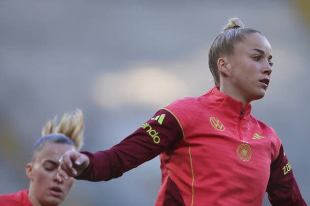 Gwinn , WM-Qualifikation , Frauen-Nationalmannschaft , Deutschland-Slowenien , Fußball , in den Rudolf Harbig Stadion, in Dresden , Sachsen , Deutschland. März 03 , 2026 . Photo by: Davide Elias IPA Photo Pressefoto DENL Copyright: xDavidexEliasx
