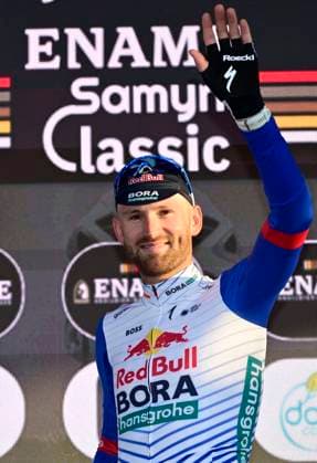 Ename Grand Prix Le Samyn 2026 Cycling Race DOUR, BELGIUM - MARCH 03 : Meeus Jordi (BEL) of Red Bull - BORA - Hansgrohe pictured during the podium ceremony of the 58th edition of Ename Grand Prix Le Samyn an UCI Class 1.1 one day cycling road race for Men Elite of km with start in Quaregnon and finish in Dour on March 3, 2026 in Dour, Belgium, 03 03 2026 ( Motordriver Kenny Verfaillie - Dour Belgium  Copyright: xJanxDexMeuleneirx