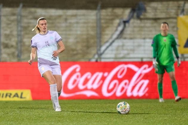 260303 Mathilde Harviken of Norway during the FIFA Women s World Cup Qualifier football match between Austria and Norway on March 3, 2026 in Vienna Photo Marius Simensen BILDBYRAN COP 238 MM0059 bbeng dam vm kval vm kvalifisering kvinner vm kvalik football fotball fotball landskamp soccer fifa world cup qualifier norge norway austria osterrike  Copyright: MARIUSxSIMENSEN BB260303BB201