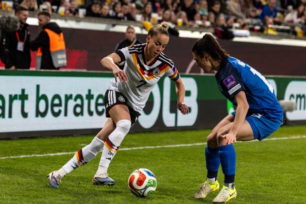 GER, UEFA Qualification for the FIFA Womens World Cup 2027, Germany Slovenia 03 03 2026, Rudolf Harbig Stadium, Dresden, GER, UEFA Qualification for the FIFA Womens World Cup 2027, Germany Slovenia Giulia Gwinn Germany 7 Â nordphotoxGmbHxx xAlexanderxTrienitz nph00051