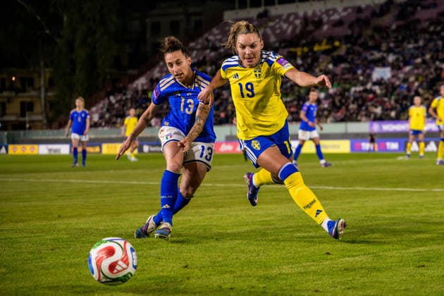 Football, Women, World Cup Qualifier, Italy - Sweden