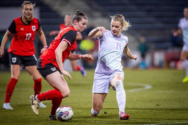 AUSTRIA - NORWAY WOMEN Claudia Wenger of Austria and Ada Hegerberg of Norway during the league phase of 2027 FIFA Women s World Cup European Qualifiers League A football match between Austria and Norway. BSFZ Arena, Vienna, Austria, March 03, 2026. Photo by Branislav Racko Copyright: xx 080A0275
