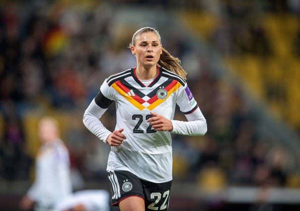 Soccer, Women, Season 2025 2026, World Cup Qualification in Dresden League A, Group 4 , Germany Slovenia, Jule Brand Germany , 03 03 2026, Copyright: xSebastianxRäppold MatthiasxKochx