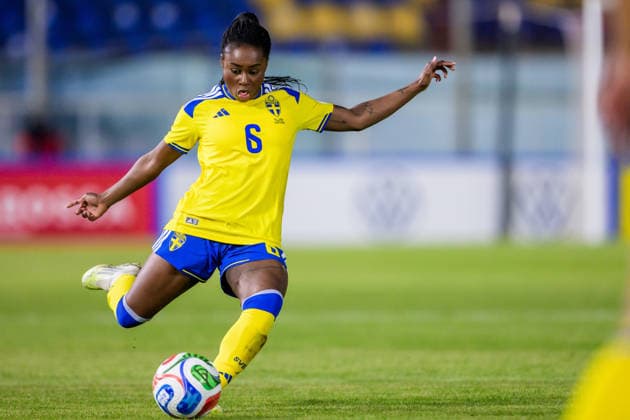 260303 Monica Jusu Bah of Sweden during the Women s FIFA World Cup Qualifier football match between between Italy and Sweden on March 3, 2026 in Reggio Calabria Photo Ludvig Thunman BILDBYRAN code LT LT0780 fotboll football soccer fotball vm kval kval fifa womens world cup qualifier qualifier italien italy sverige sweden dam bbeng  Copyright: LUDVIGxTHUNMAN BB260303LT035