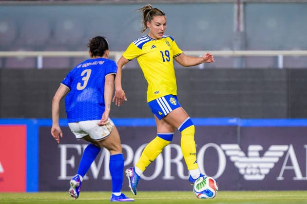 260303 Johanna Rytting Kaneryd of Sweden during the Women s FIFA World Cup Qualifier football match between between Italy and Sweden on March 3, 2026 in Reggio Calabria Photo Ludvig Thunman BILDBYRAN code LT LT0780 fotboll football soccer fotball vm kval kval fifa womens world cup qualifier qualifier italien italy sverige sweden dam bbeng  Copyright: LUDVIGxTHUNMAN BB260303LT033