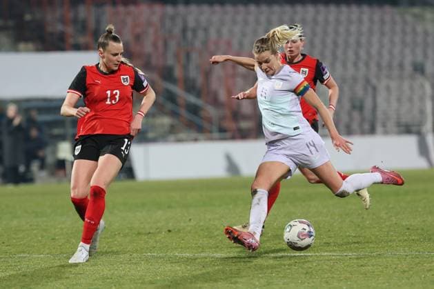 03. MÄRZ 2026 SOCCER UEFA WOMEN S EUROPEAN QUALIFIERS, Austria (W) vs Norwegen (W) Virginia Kirchberger (Austria) and Ada Hegerberg (Norwegen) (C) MÖDLING MÖDLING, AUSTRIA DATENPOL ARENA DATENPOL ARENA AUSTRIA