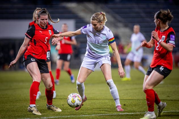 AUSTRIA - NORWAY WOMEN Claudia Wenger of Austria and Ada Hegerberg of Norway during the league phase of 2027 FIFA Women s World Cup European Qualifiers League A football match between Austria and Norway. BSFZ Arena, Vienna, Austria, March 03, 2026. Photo by Branislav Racko Copyright: xx 080A0278