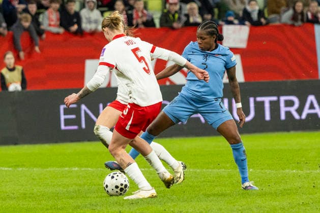 Poland v Netherlands - 2027 FIFA Women s World Cup Qualifier Oliwia Wos, Lineth Beerensteyn during the 2027 FIFA Women s World Cup Qualifier match between Poland and Netherlands at Polsat Plus Arena on March 03, 2026 in Gdansk, Poland. Gdansk Poland  Copyright: xAndrzejxIwanczukx originalFilename:iwanczuk-polandvn260303_np3Y3.jpg