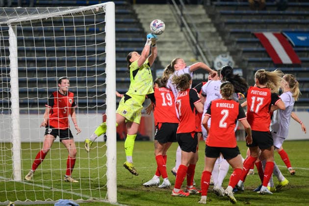 260303 Goalkeeper Mariella El Sherif of Austria during the FIFA Women s World Cup Qualifier football match between Austria and Norway on March 3, 2026 in Vienna Photo Marius Simensen BILDBYRAN COP 238 MM0059 bbeng dam vm kval vm kvalifisering kvinner vm kvalik football fotball landskamp soccer fifa world cup qualifier norge norway austria osterrike  Copyright: MARIUSxSIMENSEN BB260303BB222