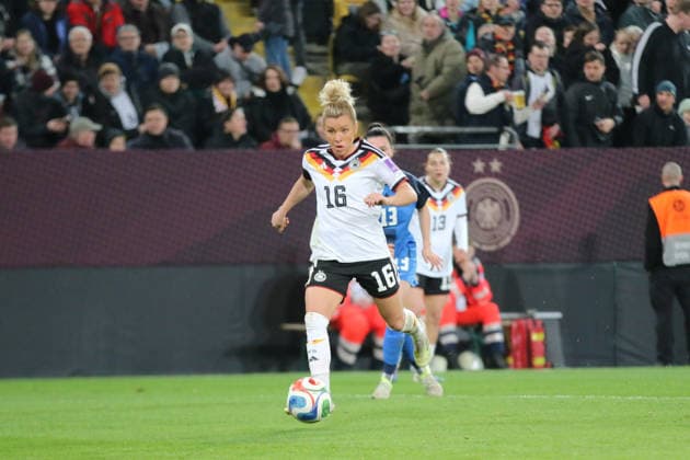 03 03 2026 Soccer Women 2025 2026 World Cup Qualification Europe 1 Matchday Germany Slovenia Rudolf Harbig Stadion Dresden Linda Dallmann Germany, 16, white on the way to 3 0 Dresden Saxony Germany